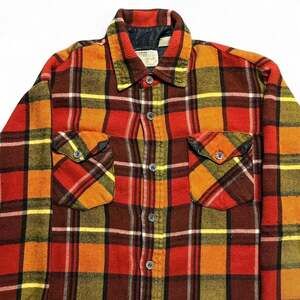 Vintage Montgomery Ward Plaid Flannel Button-Down Shirt